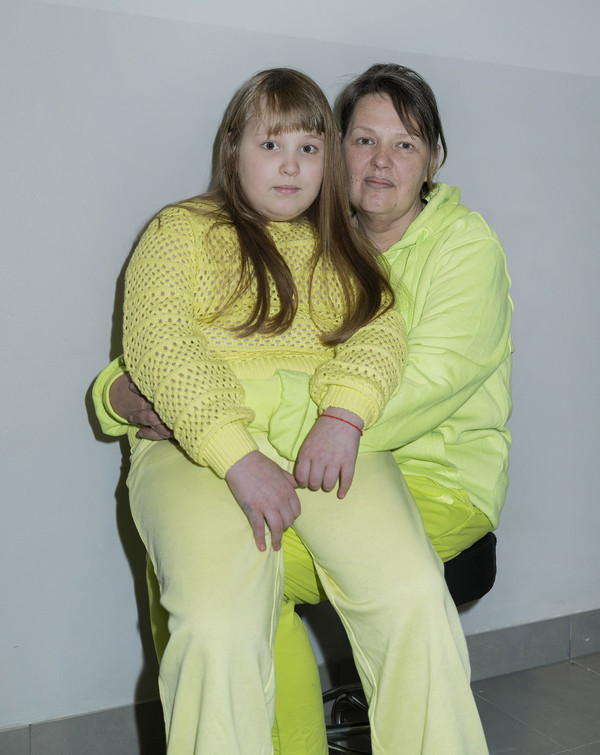 portret Tatiany z Mariupola wraz z córką